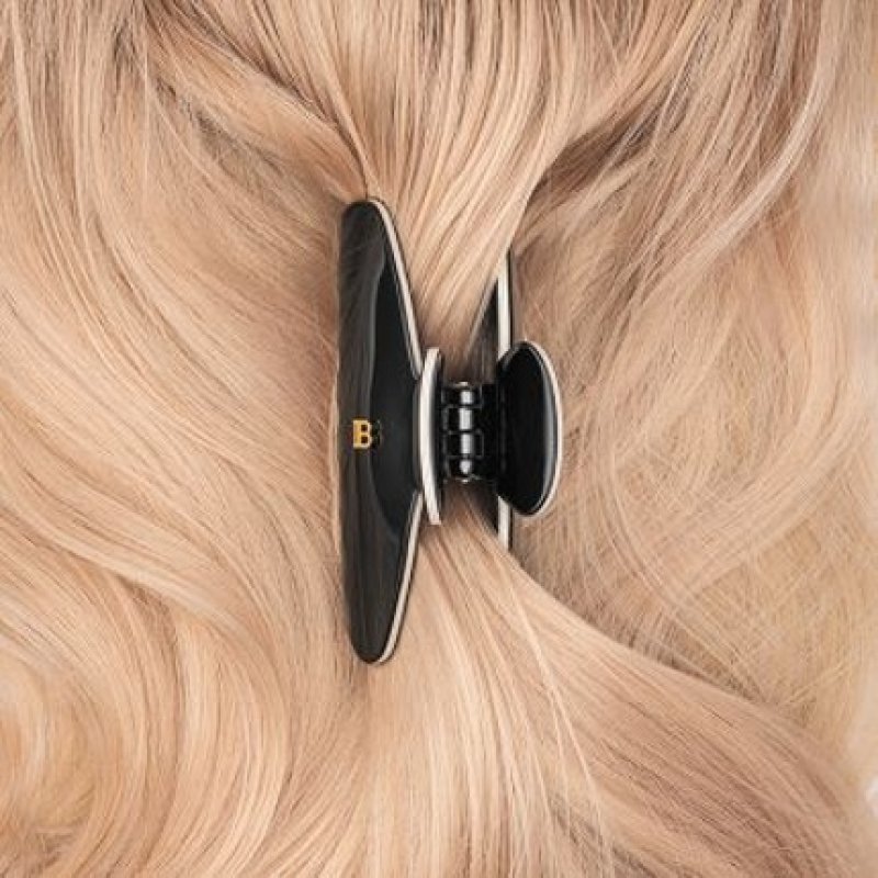 Balmain Hair Couture Medium Hair Clip In Black And White