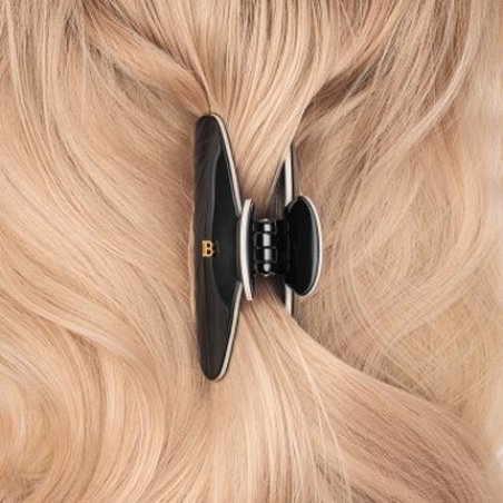 Balmain Hair Couture Medium Hair Clip In Black And White
