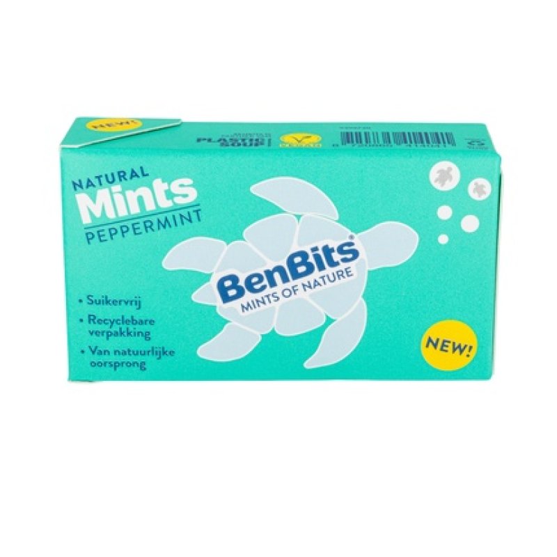 Benbites Mints Peppermint Fliptop - Refreshing Peppermint Mints In A Convenient Flip-Top Container