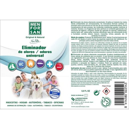 Menforsan - Odor Remover Spray, 250 Ml, For Home With Pets