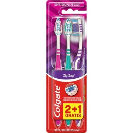 Colgate Zig Zag Soft Toothbrush 3 Pack