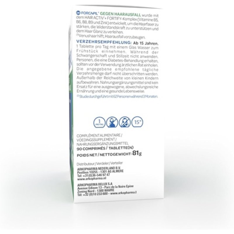 ARKOPHARMA FORCAPIL Hair Vitamins Prevent Hair Loss Strength Shine Revitalized Hair Nails Venus Hair Biotin From 15