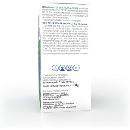 ARKOPHARMA FORCAPIL Hair Vitamins Prevent Hair Loss Strength Shine Revitalized Hair Nails Venus Hair Biotin From 15