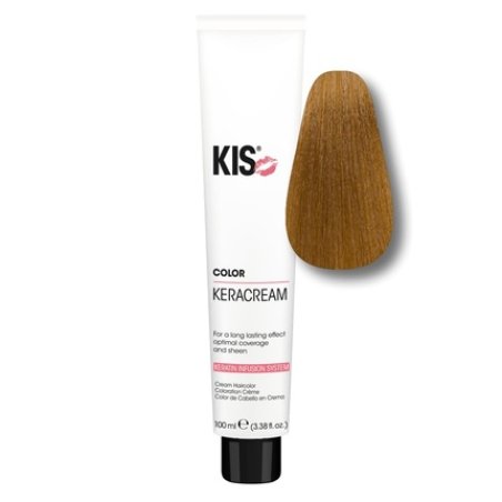 KIS KeraCream Color Permanent Hair Color Cream 100ml 7T High Coverage Intensive Hair Color Keratin Infusion - Animal