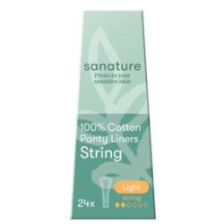 Sanature Cotton Panty Liners String - Comfortable And Breathable Feminine Hygiene Product