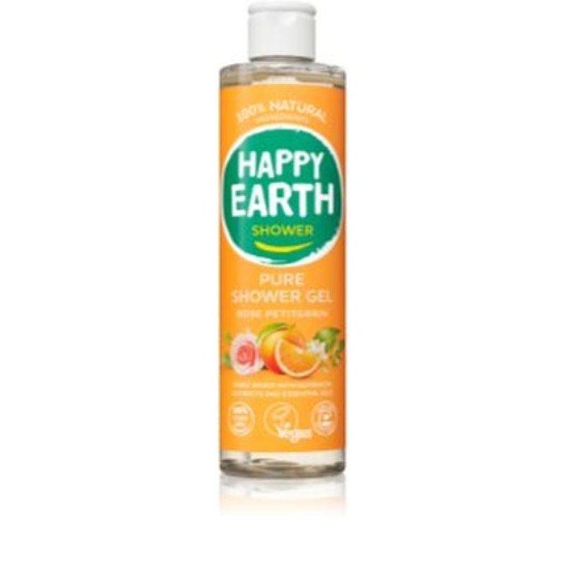 Happy Earth Pure Shower Gel Rose Petitgrain - 300 Ml