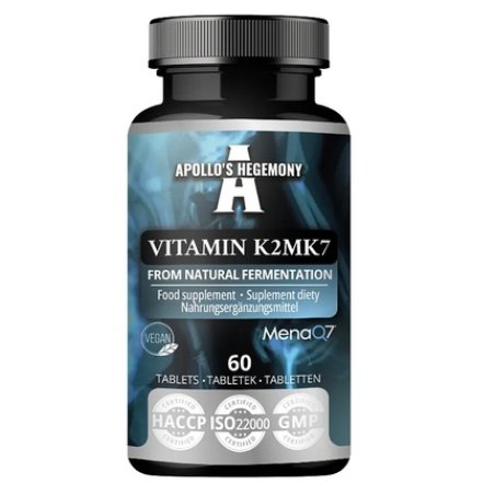 Apollo's Hegemony Vitamin K2 Mk7 Dietary Supplement - 60 Tablets
