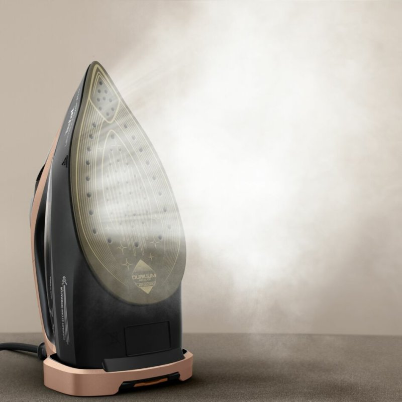 Tefal Ultimate Power Pro FV9E50 Dry & Steam iron Durilium AirGlide Autoclean soleplate 3200 W Black Copper