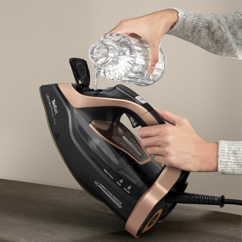 Tefal Ultimate Power Pro FV9E50 Dry & Steam iron Durilium AirGlide Autoclean soleplate 3200 W Black Copper