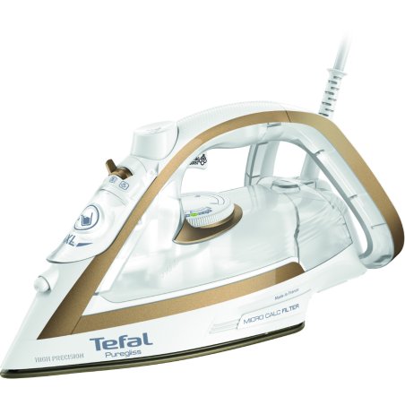 Tefal Puregliss FV8042 Dry & Steam iron Durilium AirGlide Autoclean soleplate 3000 W Bronze White