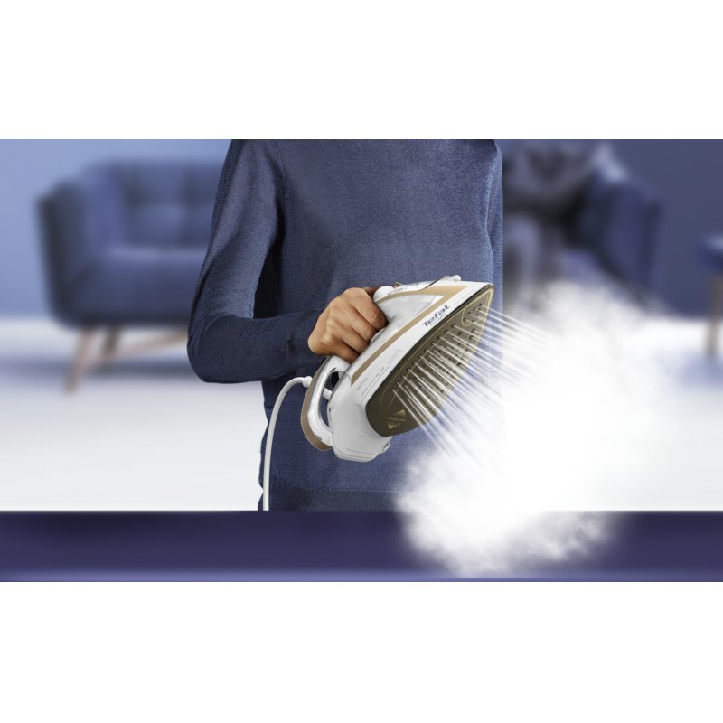 Tefal Puregliss FV8042 Dry & Steam iron Durilium AirGlide Autoclean soleplate 3000 W Bronze White