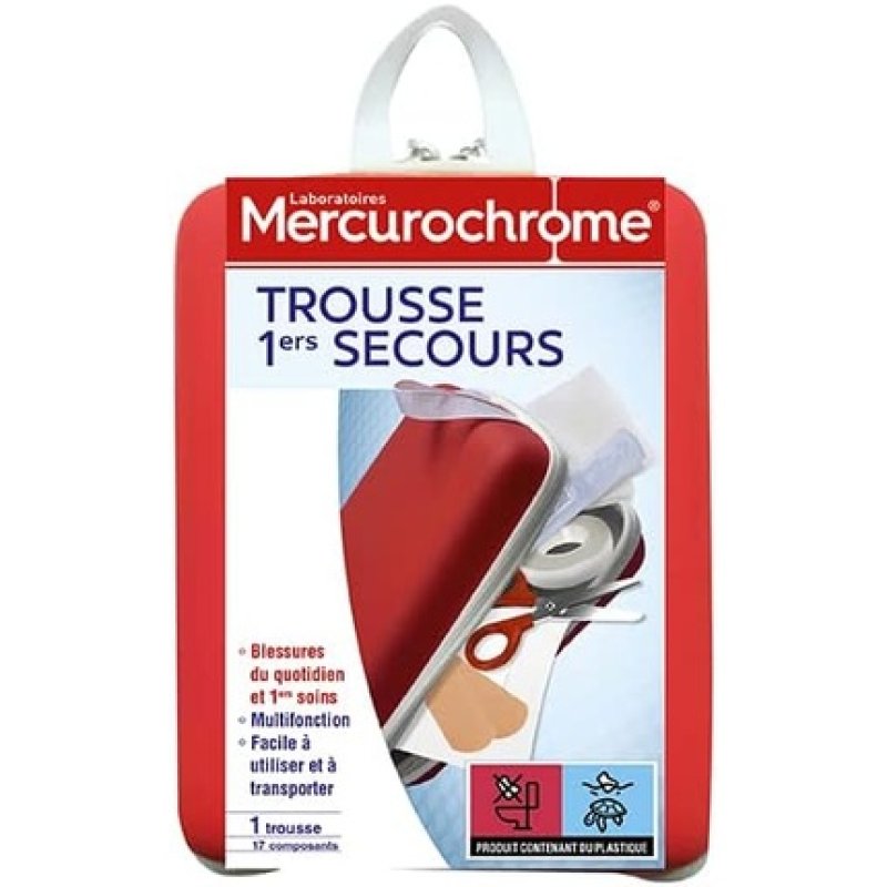 Mercurochrome First Aid Kit for Daily Injuries - 17 Components