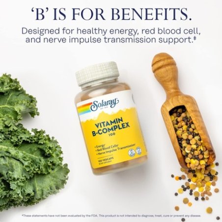 Solaray Vitamin B Complex Healthy Energy Supplement for Red Blood Cell Formation