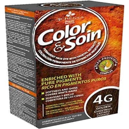 Les 3 Chenes Color & Soin Permanent Color Care Golden Chestnut 4g