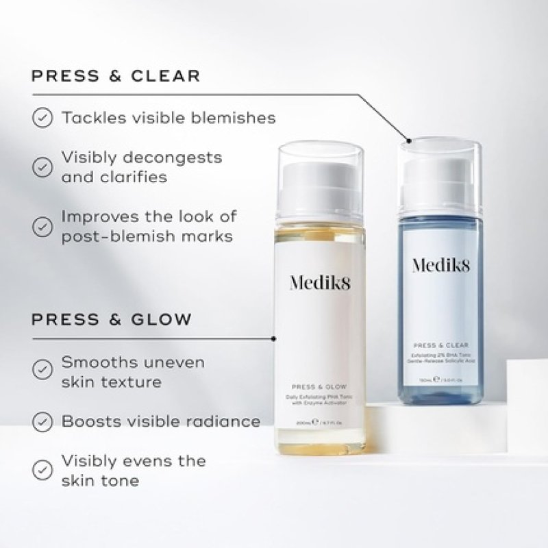 Medik8 Press & Clear Exfoliating 2% BHA Clarifying Toner - Salicylic
