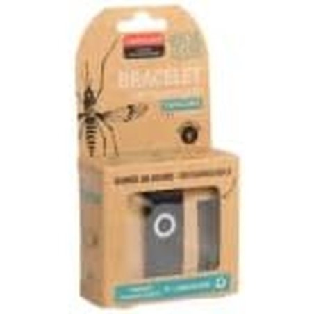 Manouka Mosquito and Fly Repellent Bracelet - 30 Days Black Made in France