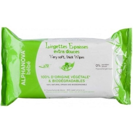 Alphanova Baby Cleansing Wipes for Normal and Sensitive Skin 60 Wipes