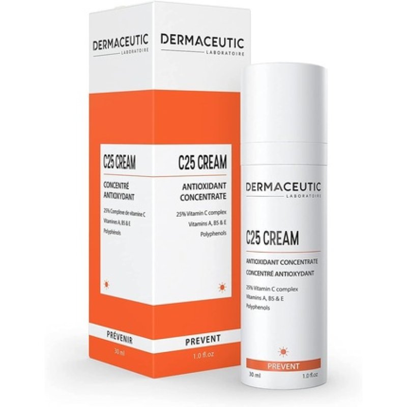 Dermaceutic C25 Cream Antioxidant Day Cream with Vitamin C, Vitamin E, Vitamin B5, Vitamin E and Polyphenols 30ml