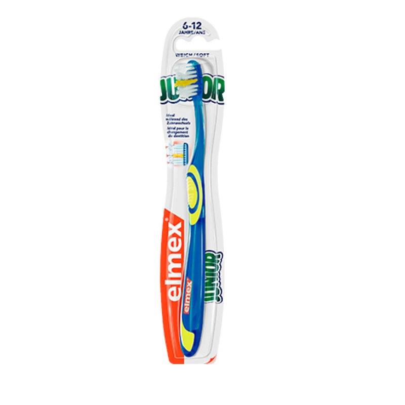 elmex 266243 brosse à dents Bleu, Jaune Enfant