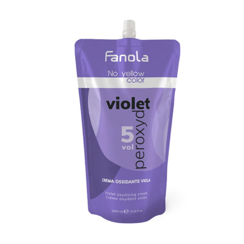 Fanola Hair Bleaching No Yellow Oxidant Violet 5 Volume 15 - 1000 Milliliters