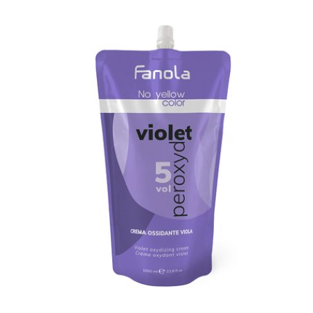 Fanola Hair Bleaching No Yellow Oxidant Violet 5 Volume 15 - 1000 Milliliters