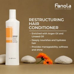 Fanola Restructuring Conditioner Hydration and Nourishment for Dry Stressed and Damaged Hair Enriched Formula with Milk