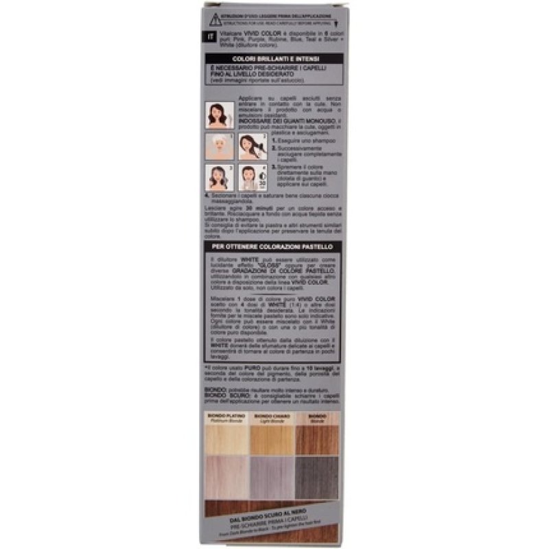 Vitalcare Vivid Color Direct Semi-Permanent Hair Colour 100ml Silver