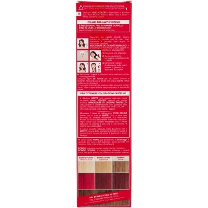 Vitalcare Vivid Professional Semi-Permanent Hair Color - Pink, Moisturizing and Shiny, Lasts up to 20 Washes