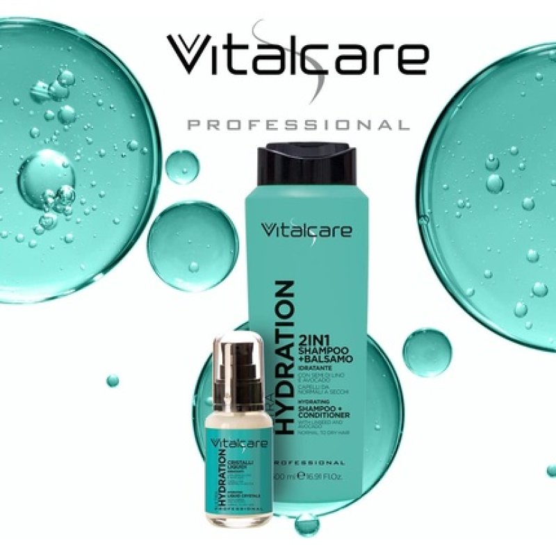 Vitalcare Ultra Hydration 2-in-1 Moisturizing Shampoo and Conditioner with Flaxseed and Avocado for Normal and Dry Hair