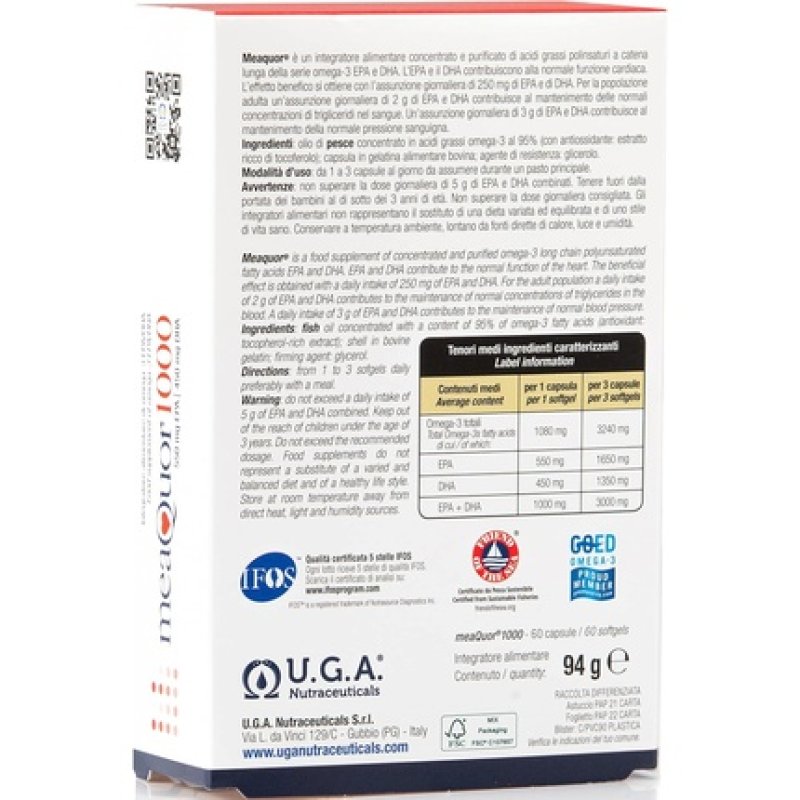 MEAQUOR 1000 with 1000mg EPA and DHA per Capsule