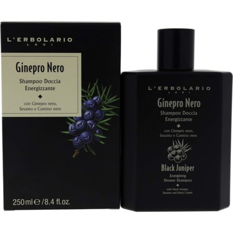 L'Erbolario Black Juniper Energizing Shower Shampoo 250ml