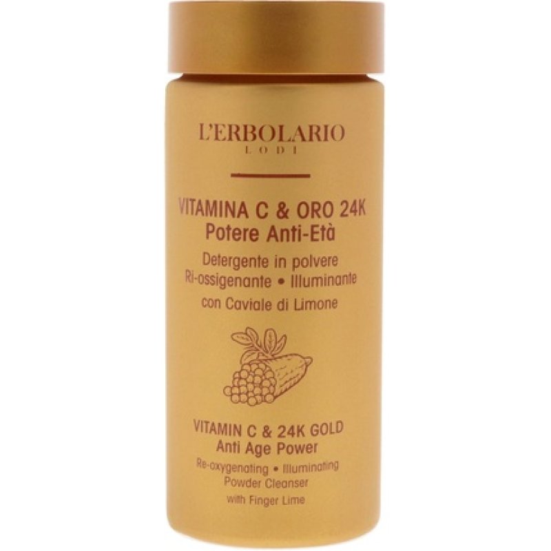 Lerbolario Vitamin C and 24k Gold Anti-Age Power Cleanser for Women 1.23oz