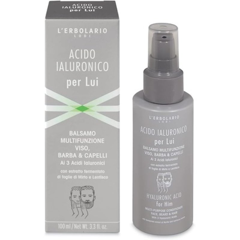 Lerbolario Hyaluronic Acid Multipurpose Conditioner for Face, Beard, and Hair
