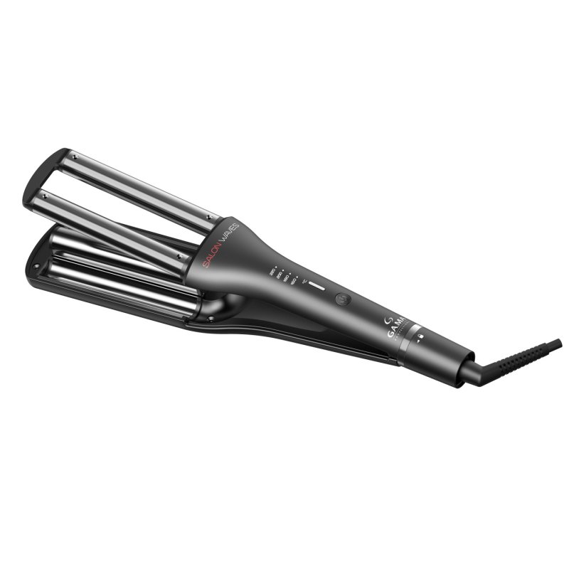 Ga Ma Hair Curler Pc5009 - Salon Curl Waves With Led Silk In Black And Silver