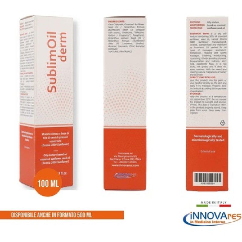 INNOVARES SublimOil Derm Ozonized Oil for Stretch Marks - Professional and Relaxing Massage Oil - Dry Skin and Scars -