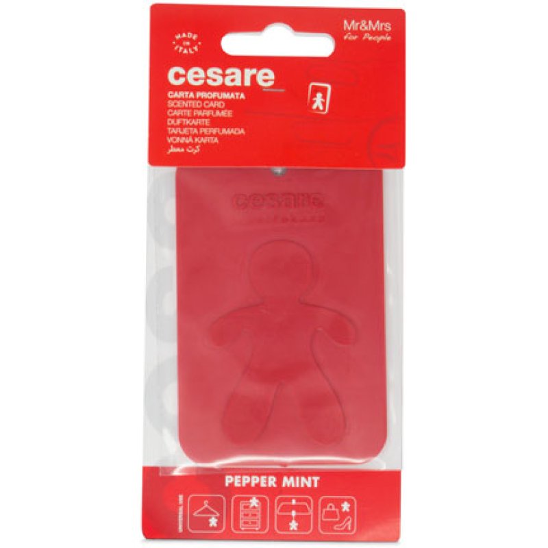 Mr&Mrs Fragrance 20625 Air Freshener Cesare Fragrance Card Peppermint Red