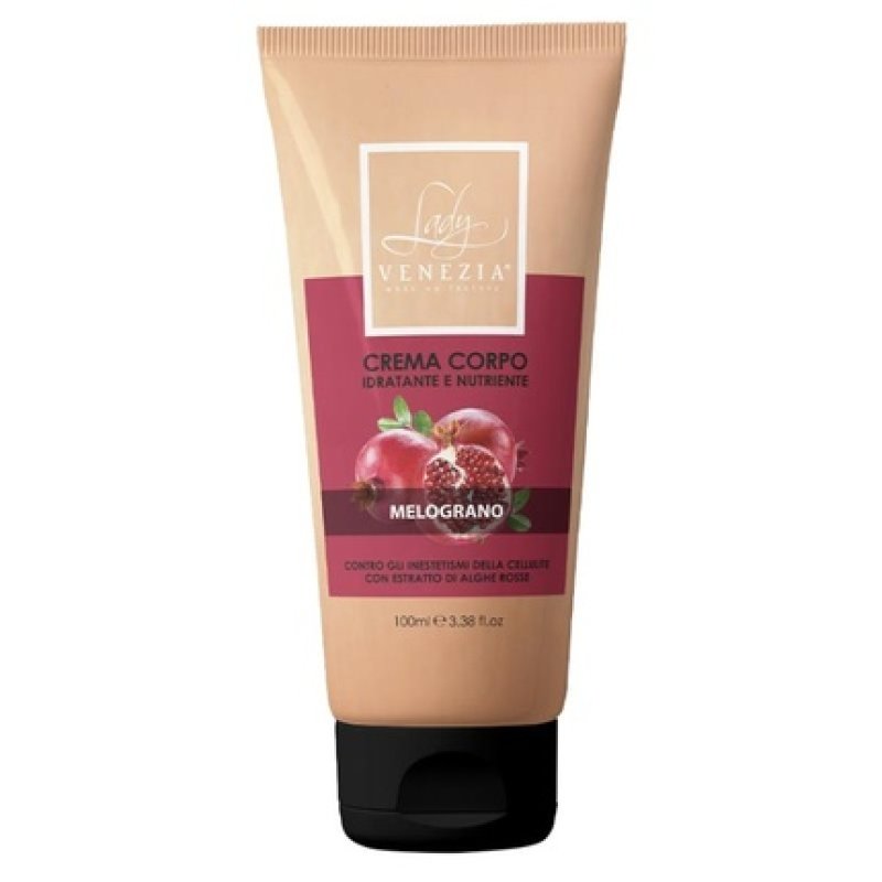LADY VENEZIA Moisturizing and Nourishing Body Cream Against Cellulite - Pomegranate 100 ml Made in Italy PACK of 3