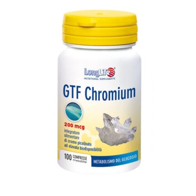 GTF Chromium 200mcg Longlife 100 Coated Tablets