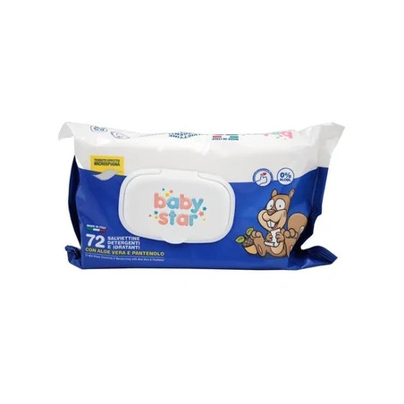 Farvima Medicinali Spa Baby Star 72 Wet Wipes Cleansing And Moisturizing With Aloe Vera And Panthenol