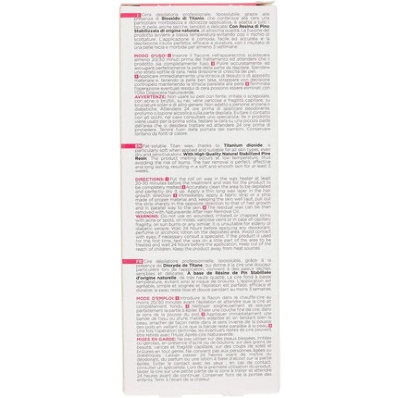 Naturaverde Wax Cartridge with Titanium Dioxide for Dry and Sensitive Skin 100ml