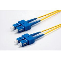5m SC-UPC/SC-UPC G652D OS2 2.0mm LS0H yellow zip cord
