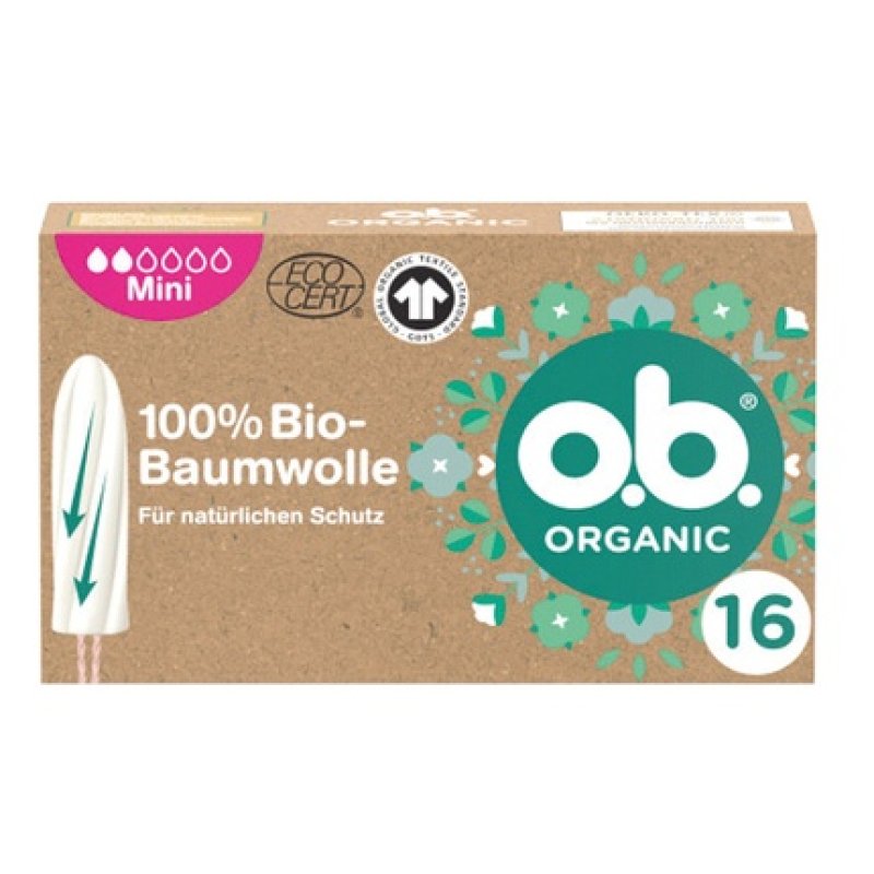 O.B. Tampons Organic Mini - 16 Pieces