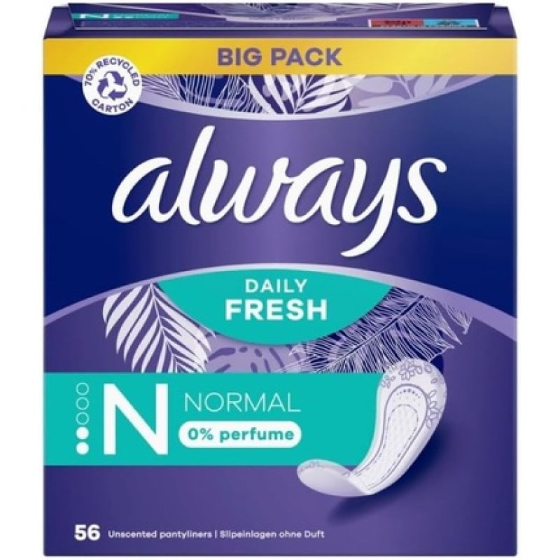 Always Daily Fresh Normal Pantyliners - Fragrance Free
