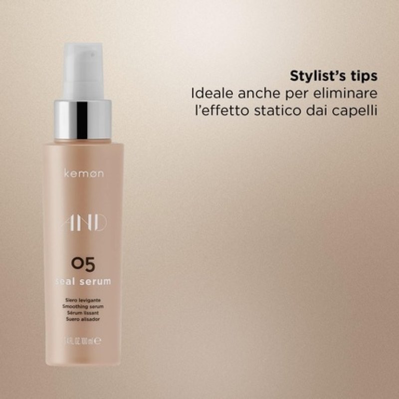 Kemon AND 05 Seal Serum Hair Fluid for Smooth and Shiny Hair 100ml