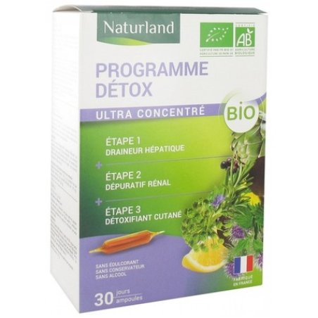 Naturland Detoxification Program 3 in 1 Bio Herbal 30 Sample Containers 10ml