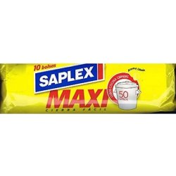 Saplex Anti-Drip Easy Close Bin Bags for Large Kitchen Bins 50 Litre (70 x 75cm)