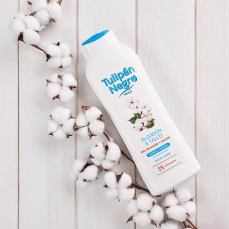 Tulipan Black Cotton Bath Gel and Talcum Powder Smooth and Soften 720ml