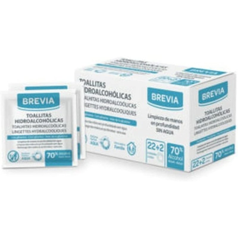 Brevia Hydroalcoholic Wipes - Pack of 24