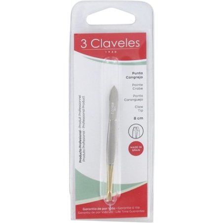 3 Claveles Claw Tip Tweezers 8cm