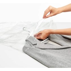 Rayen Garment Protector Cover Transparent Zipper 65 x 125 cm Pack of 3